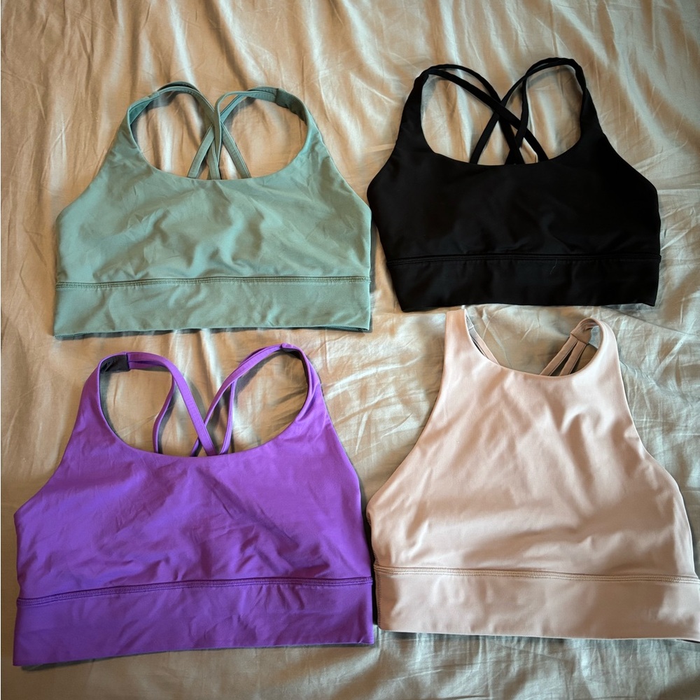 Set of Four Lululemon Sports Bras - Size 10